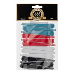 Premium Pin Company 999 Coloured Nylon Aluminium Sectioning Hair Clips 12pk