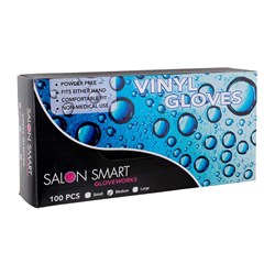 Salon Smart Vinyl Gloves Clear Medium 100pk