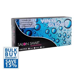 Salon Smart Bulk Buy Vinyl Gloves Clear Small 300pk