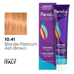 FANOLA 10.41 BLND PLT COPP ASH 1076199 BLONDE PALTINUM COPPER ASH COLOUR 100ml