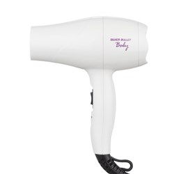 Silver Bullet Baby Travel Hair Dryer White