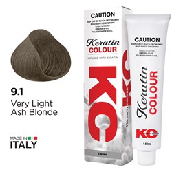 Keratin Colour Permanent Colour 9.1 Very Light Ash Blonde