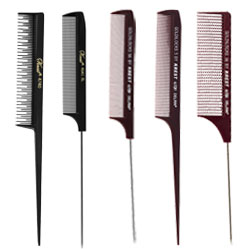 <h2>Free Shipping Over $149</h2>
With a plastic or metal pin at the end for precision sectioning and parting, <strong>tail combs</strong> are indispensable. Used for colour weaving, highlighting, sectioning and braiding, <a title="Salon Supply" class="redline">Salon Saver Supply</a>&nbsp;has a vast array of tail combs from which to select.&nbsp;Find other <em>hair brushes</em> in our <a href="/hair-brushes-and-combs" title="hair brushes and Combs" class="redline">hair brushes and Combs</a> section.