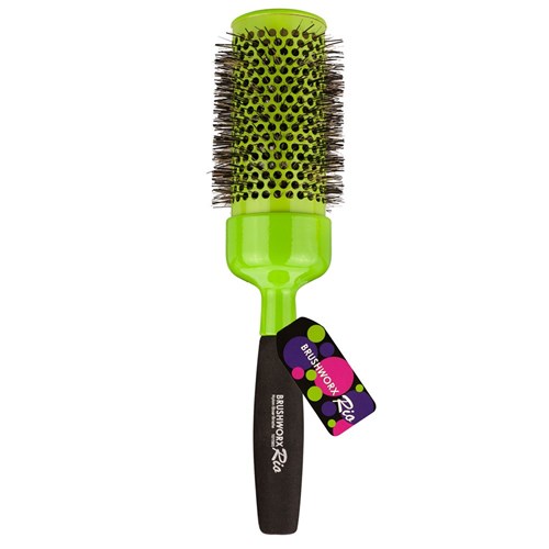 Brushworx Rio Green Jumbo Ceramic Hot Tube Hair Brush