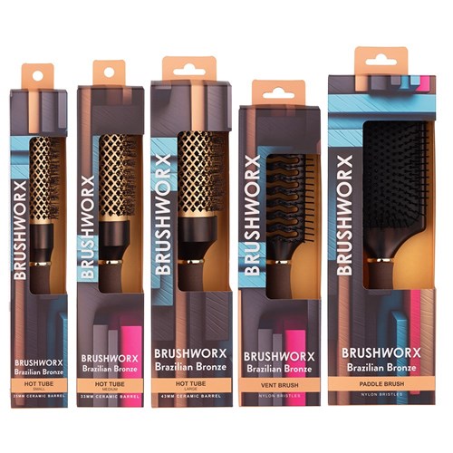 Brushworx Brazilian Bronze Hot Tube Hair Brush Small