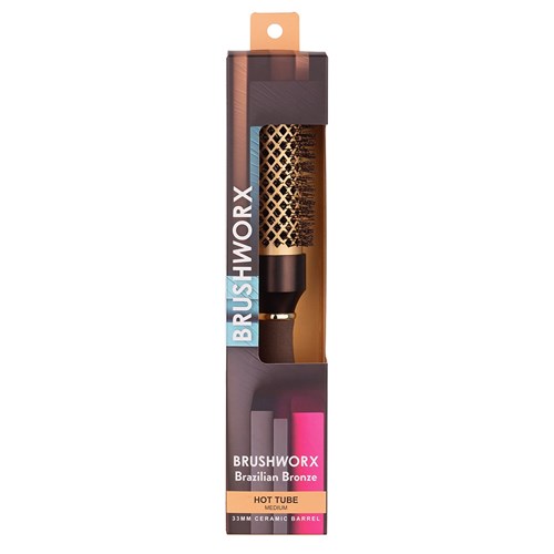 Brushworx Brazilian Bronze Hot Tube Hair Brush Medium