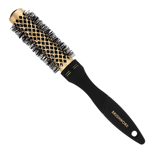 Brushworx Gold Ceramic Hot Tube Hair Brush, Small