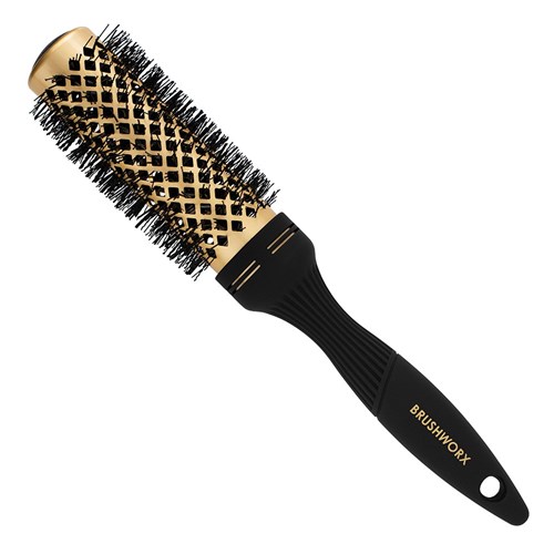 Brushworx Gold Ceramic Hot Tube Hair Brush, Medium