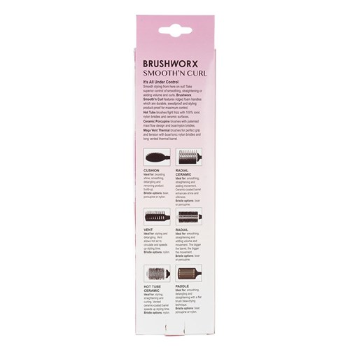 Brushworx Smooth n Curl Hot Tube Brush Large Brush