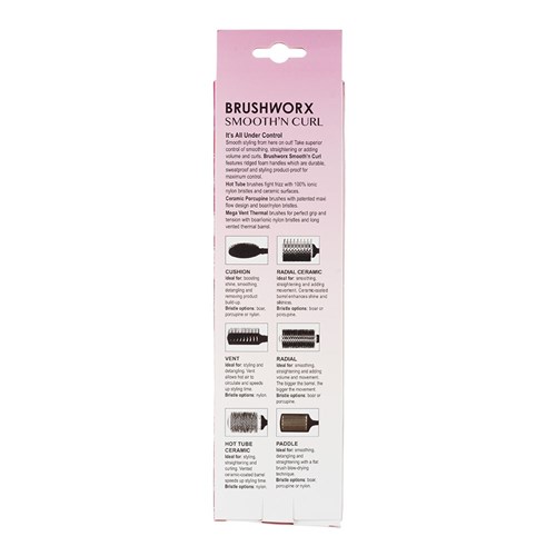 Brushworx Smooth n Curl Mega Vent Thermal Brush Medium