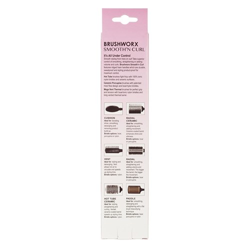 Brushworx Smooth n Curl Mega Vent Thermal Brush Small
