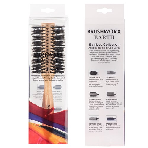 Brushworx Earth Bamboo Radial Brush Large