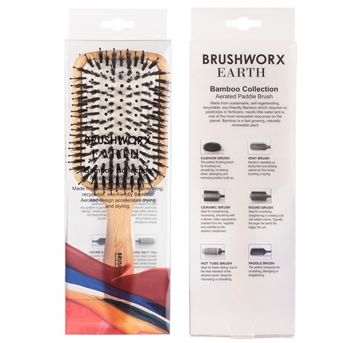 Brushworx Earth Bamboo Paddle Brush