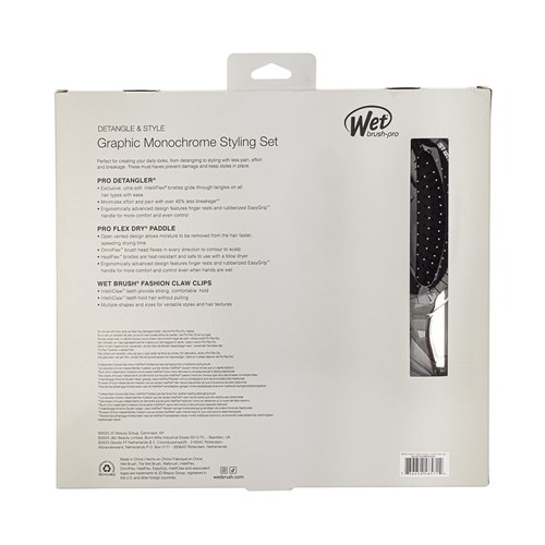 WetBrush Pro Graphic Monochrome Style Detangling Kit