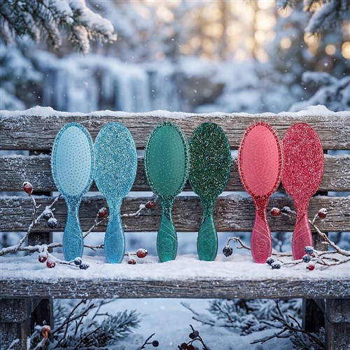 WetBrush Pro Winter Tinsel Detangler Green
