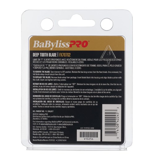 BaBylissPRO Gold T-Blade 2.0mm Deep Tooth