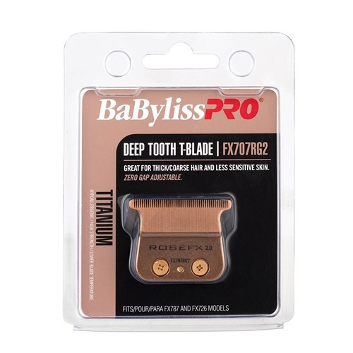 BaBylissPRO Rose Gold T-Blade 2.0mm Deep Tooth