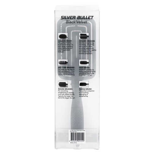 Silver Bullet Black Velvet Detangle Vent Hair Brush