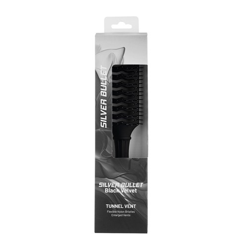 Silver Bullet Black Velvet Tunnel Vent Hair Brush