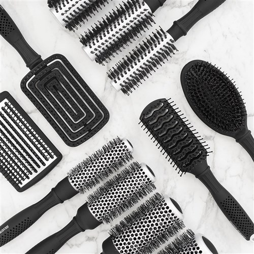 Silver Bullet Black Velvet Tunnel Vent Hair Brush