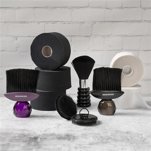 Silver Bullet Black Crystal Neck Brush - Purple