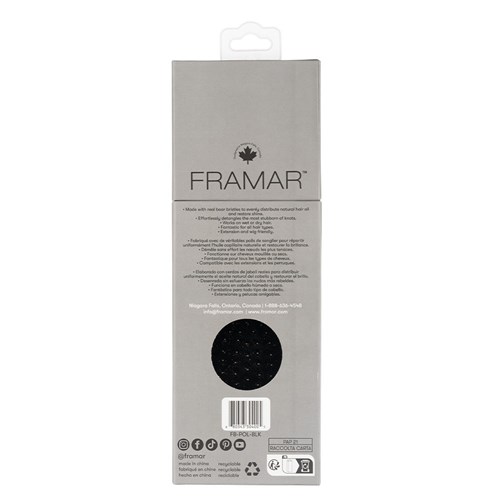 Framar Polish Hair Brush Black
