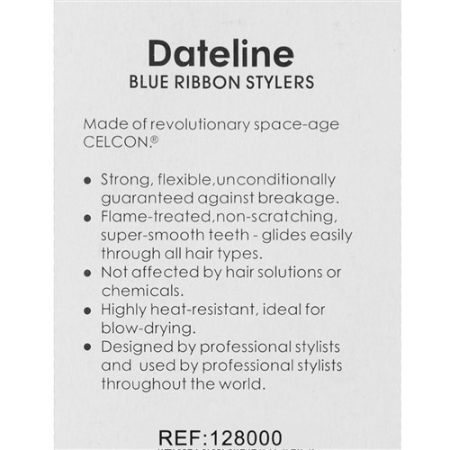 Dateline Professional Blue Celcon 201 Plastic Teasing Comb - 20cm