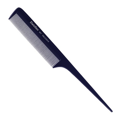 Dateline Professional Blue Celcon 501 Fine Plastic Tail Comb - 20cm