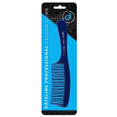 Dateline Professional Blue Celcon 3832 Detangling Basin Comb - 20cm