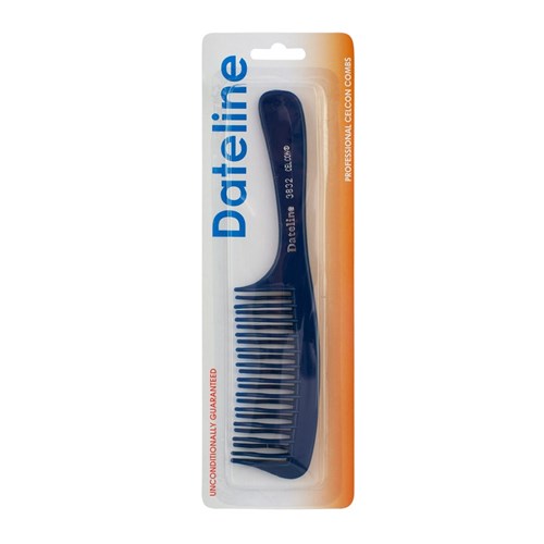 Dateline Professional Blue Celcon 3832 Detangling Basin Comb - 20cm