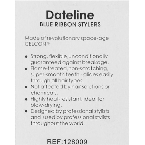 Dateline Professional Blue Celcon 3839 Metal Teasing Comb