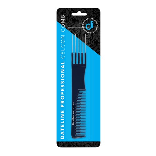 Dateline Professional Blue Celcon MKII/102 Metal Teasing Comb - 19cm