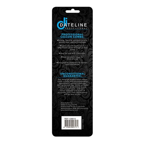 Dateline Professional Blue Celcon 500 Regular Plastic Tail Comb - 20cm