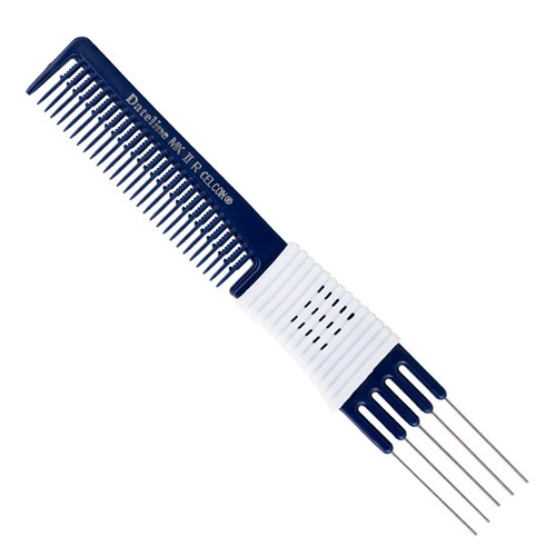 Dateline Professional Blue Celcon MKIIR Metal Teasing Comb - 19cm