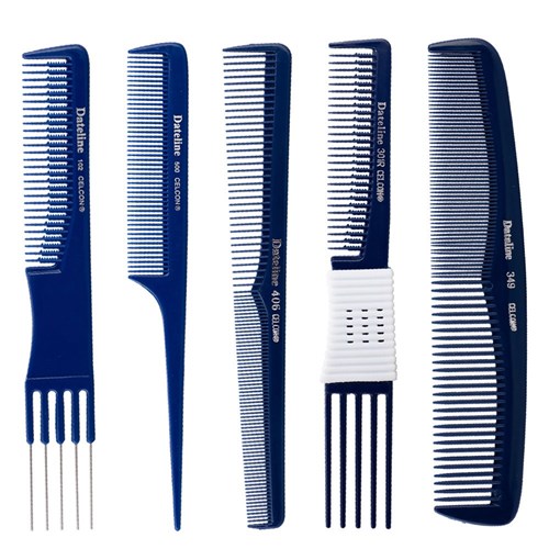 Dateline Professional Blue Celcon 302R Plastic Teasing Comb - 19cm