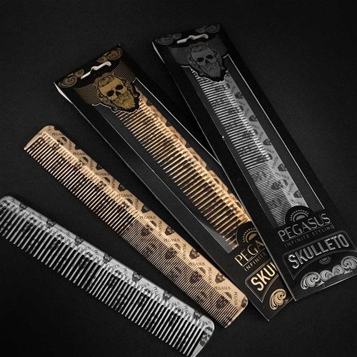 Pegasus Skulleto 202 Styling Comb Gold