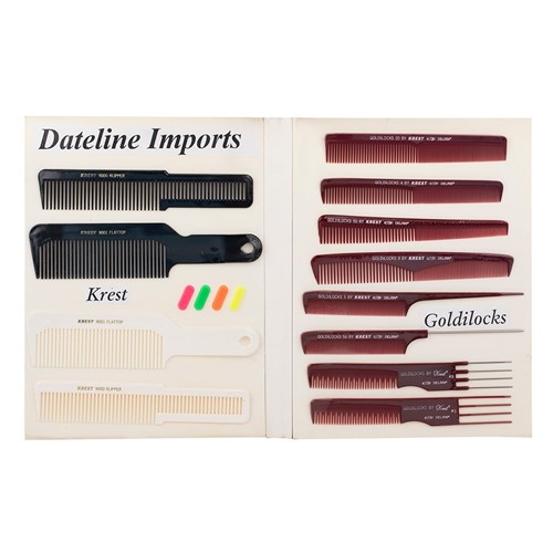 Krest Goldilocks No. 8 Metal Pin Lifter Comb