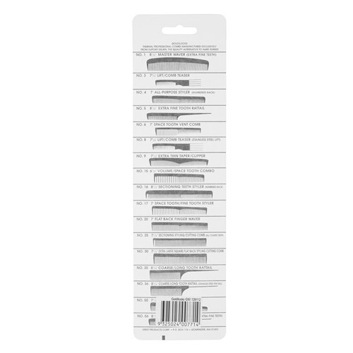 Krest Goldilocks No. 50 Tapered Cutting Comb - 18cm