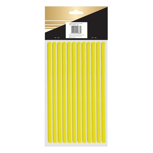Hair FX Long Flexible Rollers - Yellow, 12pk Pack