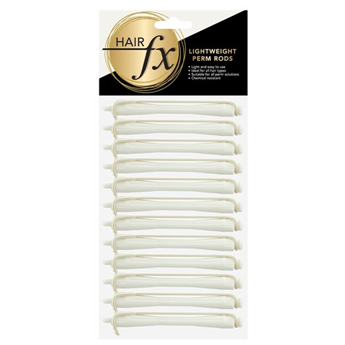 Hair FX Lightweight Perm Rods 12pk White