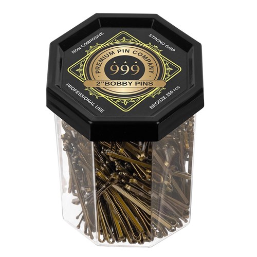 Premium Pin Company 999 Bobby Pins 2” Bronze 250pc