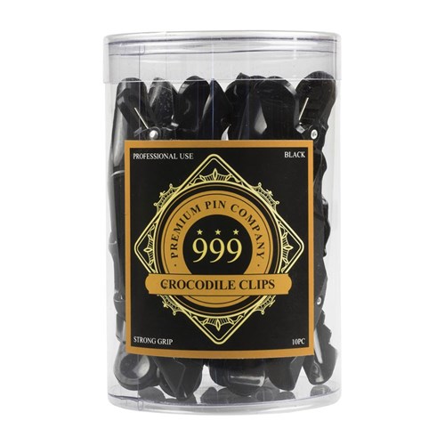 Premium Pin Company 999 Crocodile Clips Black 10pc 