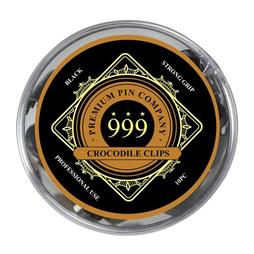 Premium Pin Company 999 Crocodile Clips Black 10pc 