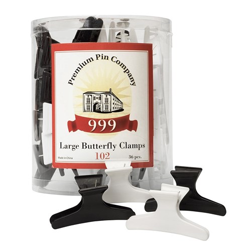 Premium Pin Company 999 Large Black & White Butterfly Clamps – 102