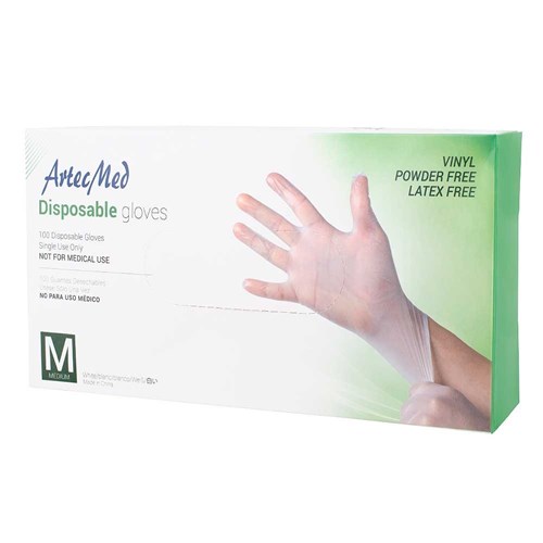 ArteMed Vinyl Disposable Gloves Medium 100pk