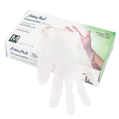 ArteMed Vinyl Disposable Gloves Medium 100pk