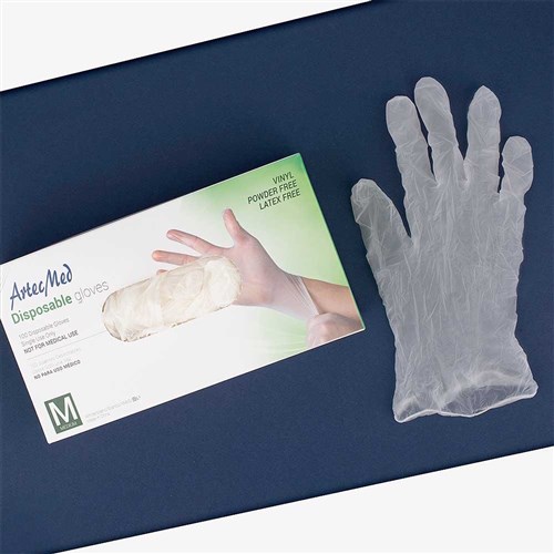 ArteMed Vinyl Disposable Gloves Medium 100pk