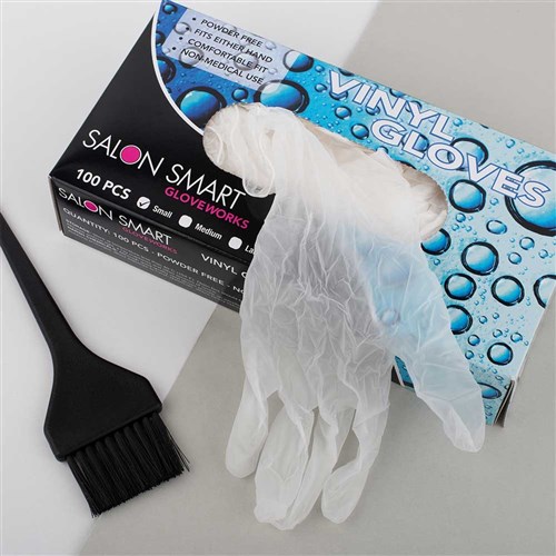 Salon Smart Vinyl Gloves Clear Small 100pk