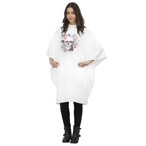 Salon Smart Fleur De Skull Cape White