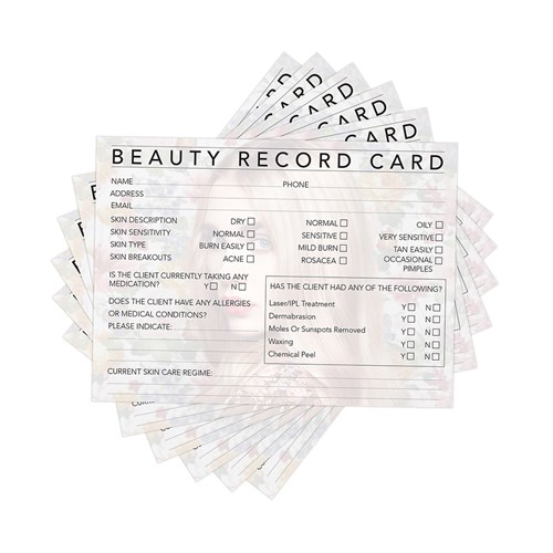 Dateline Professional Beauty Therapy Record Cards 